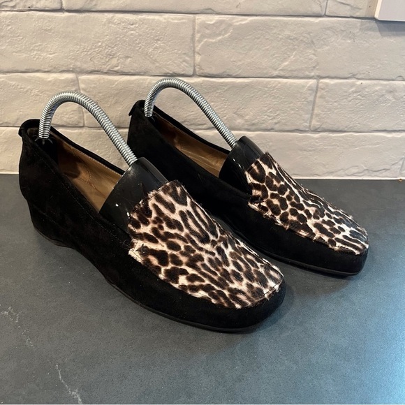 Anyi Lu sz 39.5 US 9 Leopard calf hair loafers Shoes - Picture 4 of 13